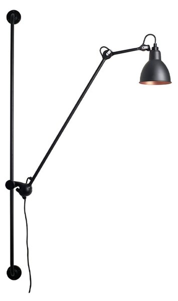 Nástenné Svietidlo Lampe Gras, 214 Round, Čierna, Obývacia izba, Kov, Dizajnový