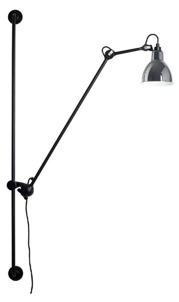 Nástenné Svietidlo Lampe Gras, 214 Round, Čierna, Obývacia izba, Kov, Dizajnový