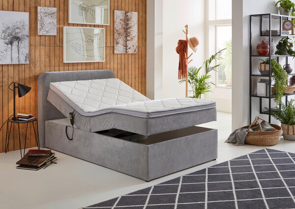 BOXSPRINGOVÁ POSTEĽ, 100/200 cm, svetlosivá Carryhome - Online Only spálne, Online Only
