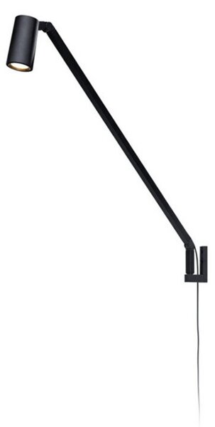 Nástenné Svietidlo Nemo Lighting, stmievateľné, Čierna, Obývacia izba, Hliník