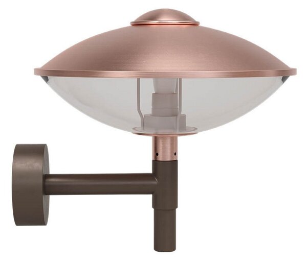 HL410 Vonkajšie stránky Nástenné Svietidlo Copper/Clear