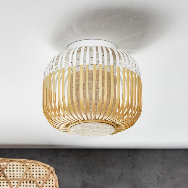 Stropné Lampa Forestier, Bamboo Light XS, stmievateľné, Biela, Obývacia izba, Bambus, Dizajnový