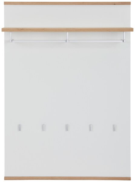 VEŠIAKOVÝ PANEL, biela, dub artisan, 85/119/28 cm Xora - Vešiakové steny
