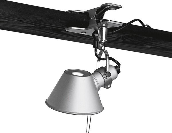 Bodové svetlá Artemide, Tolomeo Micro Pinza, stmievateľné, Metalická, Obývacia izba, Kov, Dizajnový