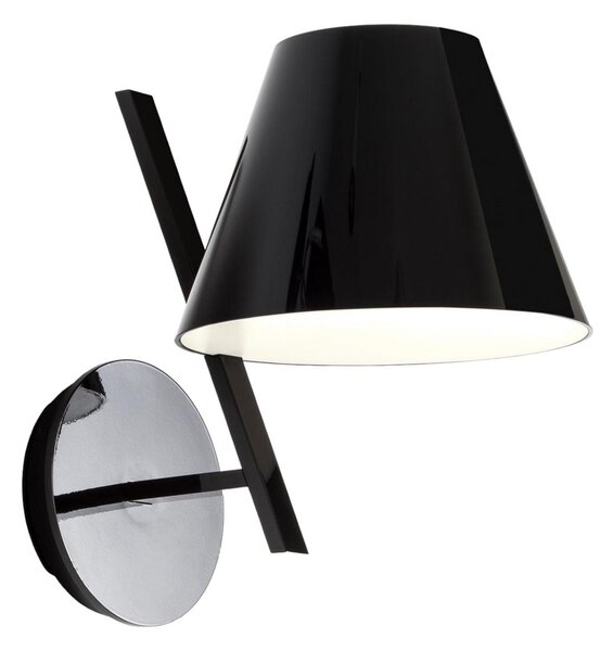 Nástenné Svietidlo Artemide, La Petite, Čierna, Obývacia izba, Kov, Dizajnový