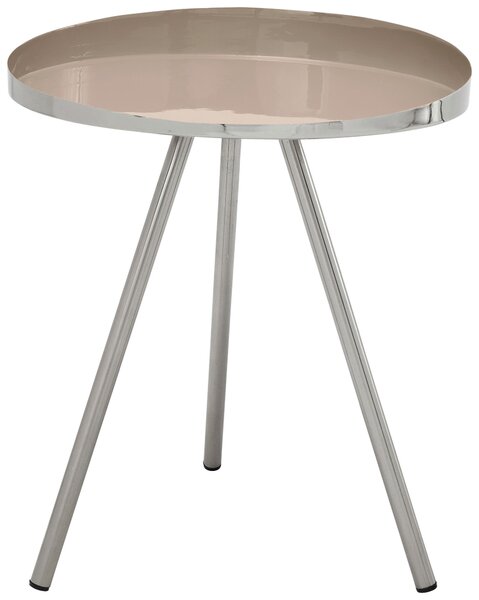 PRÍRUČNÝ STOLÍK, strieborná, taupe MID.YOU - Stolíky do obývačky, Online Only