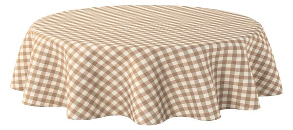 Obrus okrúhly farba produktu béžová látka vzorované