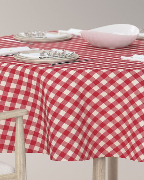 Obrus okrúhly farba produktu červená látka vzorované