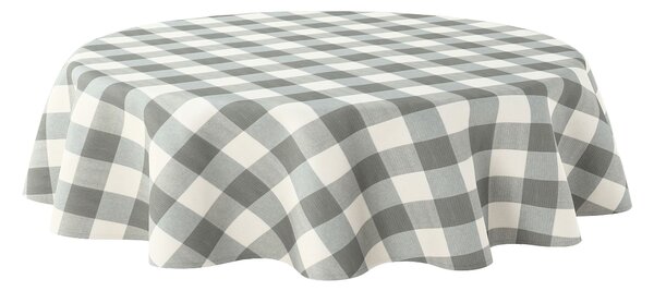 Obrus okrúhly farba produktu sivá látka vzorované