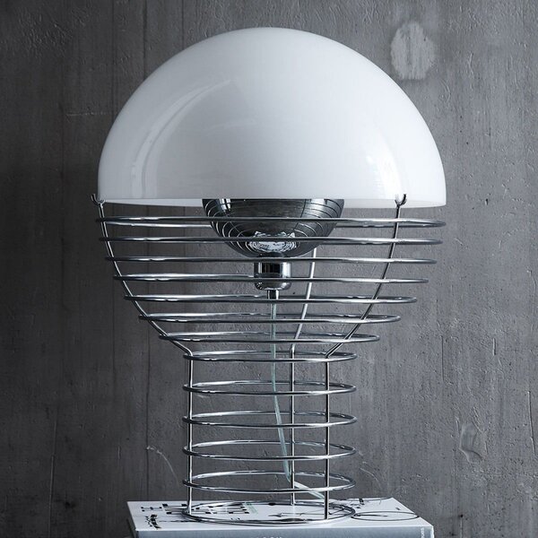 Stolové Lampa Verpan, Wire Large, Metalická, Obývacia izba, Kov, Dizajnový