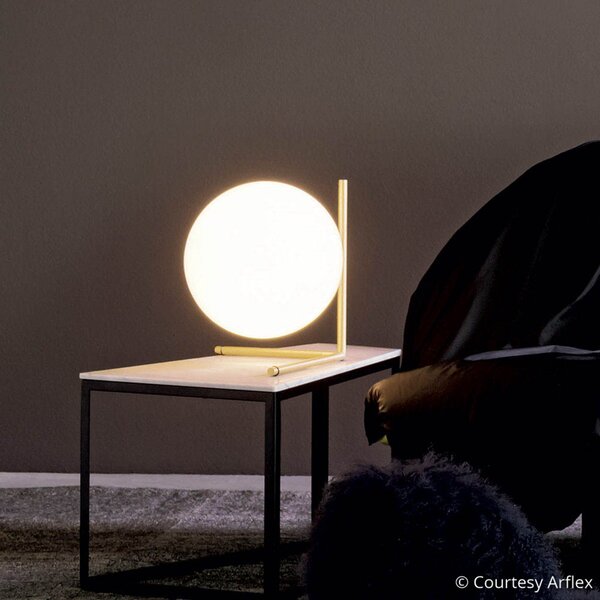 Stolové Lampa FLOS, IC T2, stmievateľné, Zlatá / Mosadz, Obývacia izba, Kov, Dizajnový