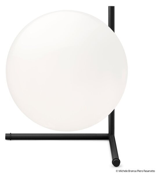 Stolové Lampa FLOS, IC T2, stmievateľné, Čierna, Obývacia izba, Sklo, Dizajnový