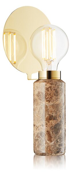 Stolové Lampa DESIGN BY US, Blindspot, Hnedá / Hrdzavá, Obývacia izba, Mramor, Dizajnový