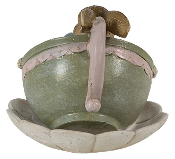 Dekorácia Zajačik v šálke - 11*8*7 cm - Clayre & Eef