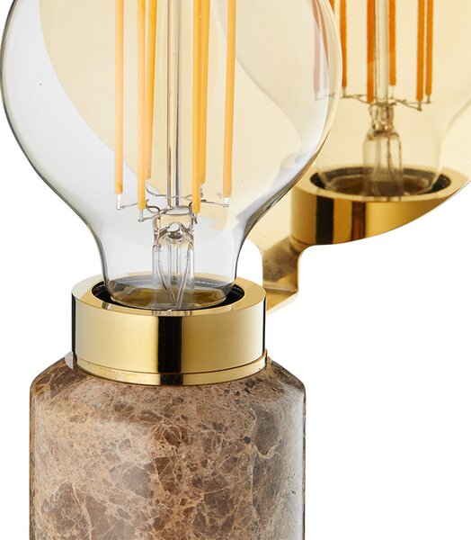 Stolové Lampa DESIGN BY US, Blindspot, Hnedá / Hrdzavá, Obývacia izba, Mramor, Dizajnový