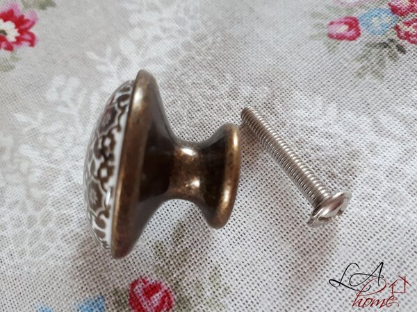 Litinová úchytka květ - Ø 3*4 cm - Clayre & Eef