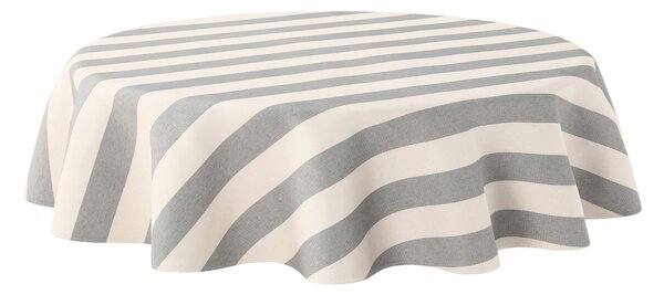 Obrus okrúhly farba produktu sivá látka vzorované