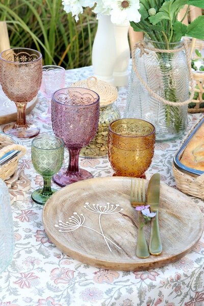 Set 6ks farebných pohárov na víno Saint-Émilion - Ø 7,5*16 cm / 250ml - Chic Antique