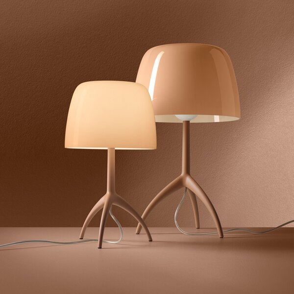 Stolové Lampa Foscarini, Lumiere nuances piccola, stmievateľné, Obývacia izba, Sklo, Dizajnový