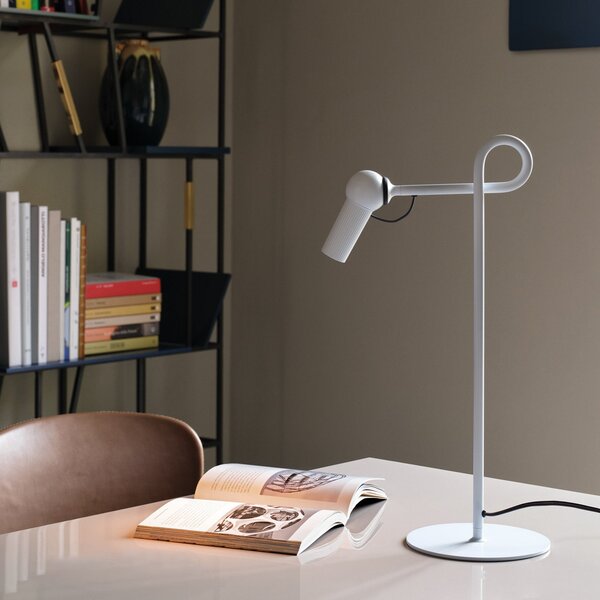 Stolové Lampa kdln, Bird, stmievateľné, Biela, Obývacia izba, Kov