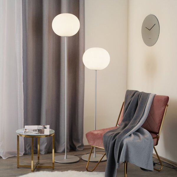 Stojacie Lampa FLOS, GLO-BALL, stmievateľné, Metalická, Obývacia izba, Sklo, Dizajnový