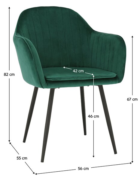 KONDELA Dizajnové kreslo, smaragdová Velvet látka, ZIRKON