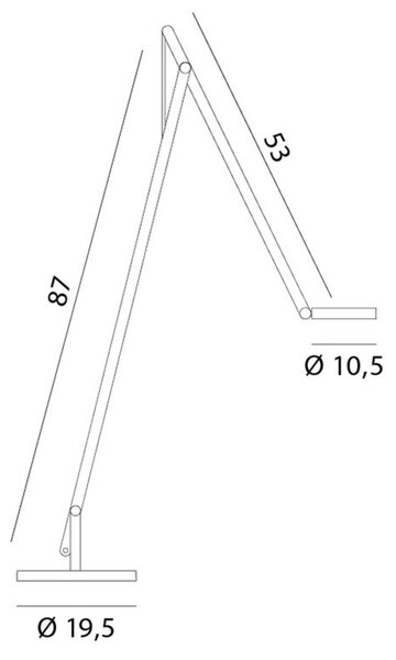 Stojacie Lampa Rotaliana, String F1 DTW, stmievateľné, Čierna, Obývacia izba, Kov, Dizajnový