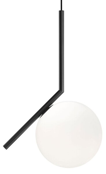 Závesné svietidlá FLOS, IC S1, stmievateľné, Čierna, Obývacia izba, Sklo, Dizajnový