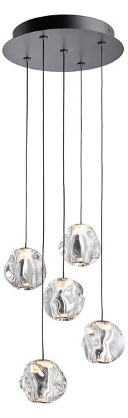 Závesné svietidlá LOOM DESIGN, Ice Ball, stmievateľné, Metalická, Obývacia izba, Kov, Moderný