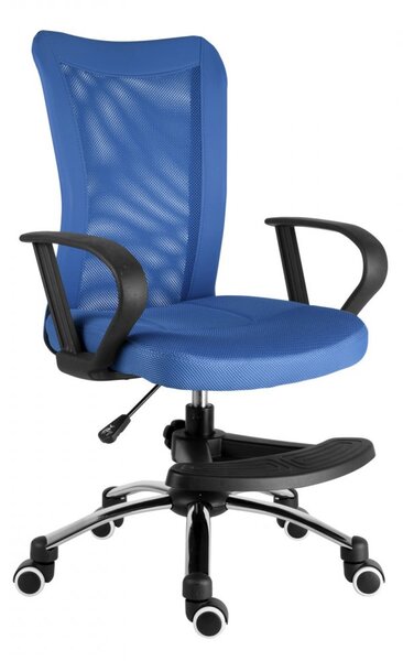 Detská stolička s podnožou BUCK –⁠ látka, viac farieb Modrá