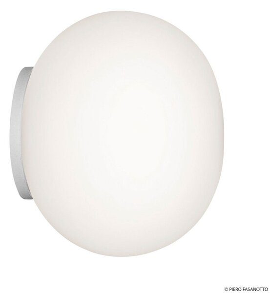 Nástenné Svietidlo FLOS, Mini Glo-Ball, stmievateľné, Biela, Obývacia izba, Sklo, Dizajnový