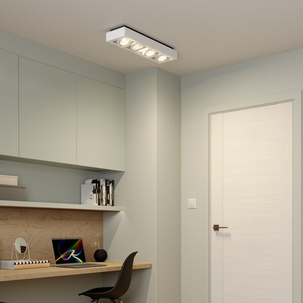 Stropné Lampa Arcchio, Ronka, stmievateľné, Biela, Obývacia izba, Kov, Moderný