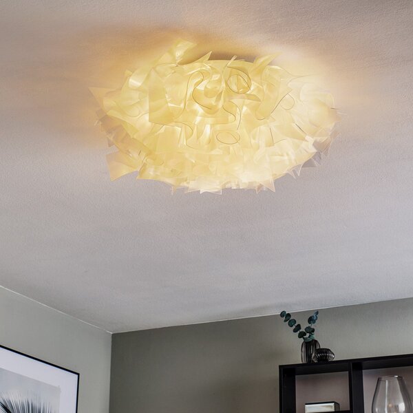 Stropné Lampa Slamp, VELI, stmievateľné, Transparentná, Obývacia izba, Plast, Dizajnový