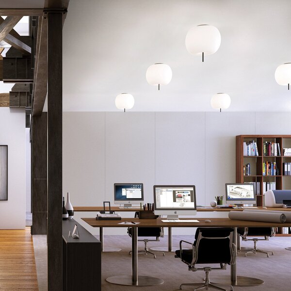 Stropné Lampa kdln, KUSHI 16, stmievateľné, Biela, Obývacia izba, Sklo, Dizajnový