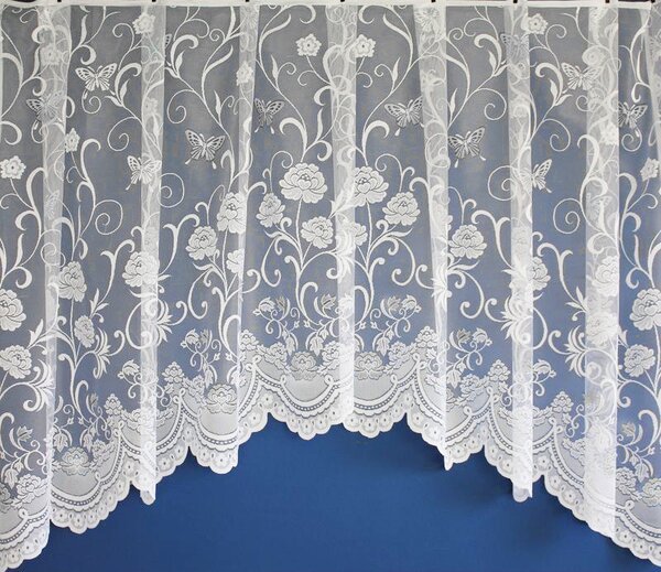 Ervi oblúková záclona 7514 motýľ, 180x320 cm