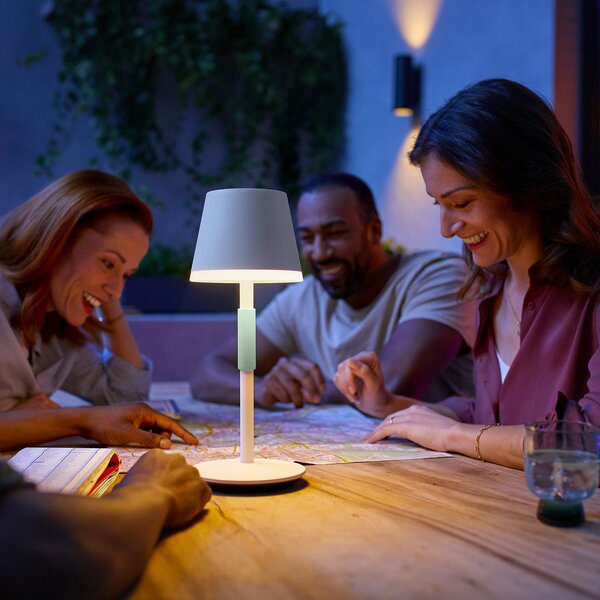 Vonkajšie Svietidlo Philips Hue, Hue Go, stmievateľné, Biela, Obývacia izba, Kov, Moderný