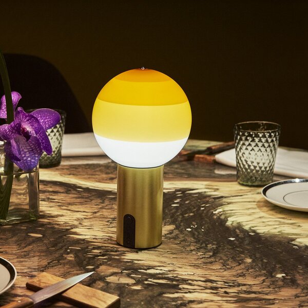 Stolové Lampa MARSET, Dipping Light, stmievateľné, Béžová, Obývacia izba, Sklo, Dizajnový