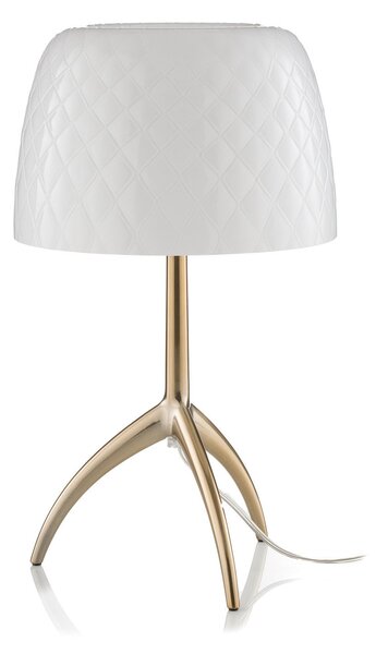 Stolové Lampa Foscarini, Lumiere, stmievateľné, Biela, Obývacia izba, Sklo, Dizajnový