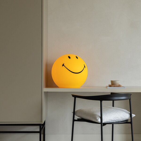Stojacie Lampa Mr Maria, Smiley, stmievateľné, Žltá, Detská izba, Plast