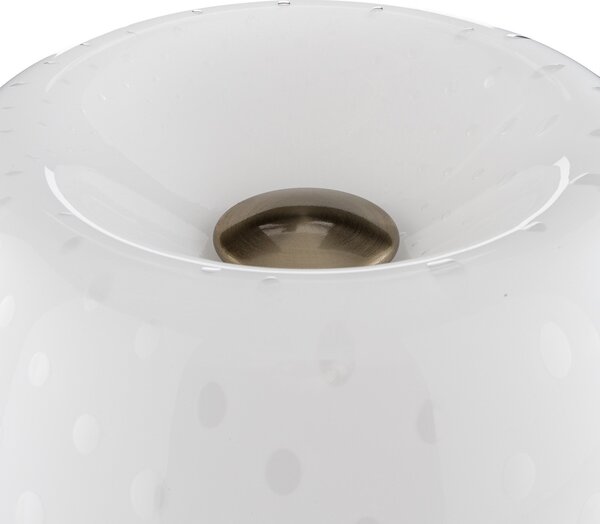 Stolové Lampa Foscarini, Lumiere, stmievateľné, Biela, Obývacia izba, Sklo, Dizajnový