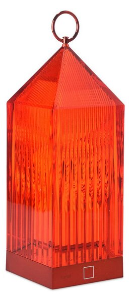 Vonkajšie Svietidlo Kartell, Lantern, stmievateľné, Červená, Balkón, Plast, Dizajnový