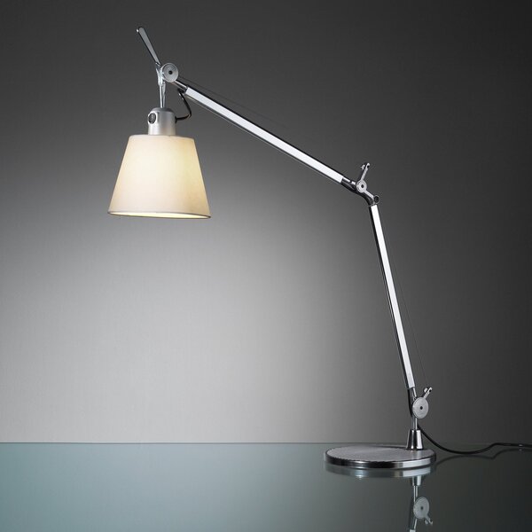 Stolové Lampa Artemide, Tolomeo Basculante, Metalická, Pracovňa, Kov, Dizajnový