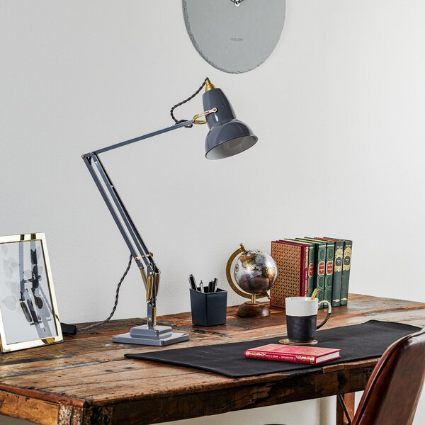 Stolové Lampa Anglepoise, Original 1227 Brass, Sivá, Pracovňa, Kov, Industriálny