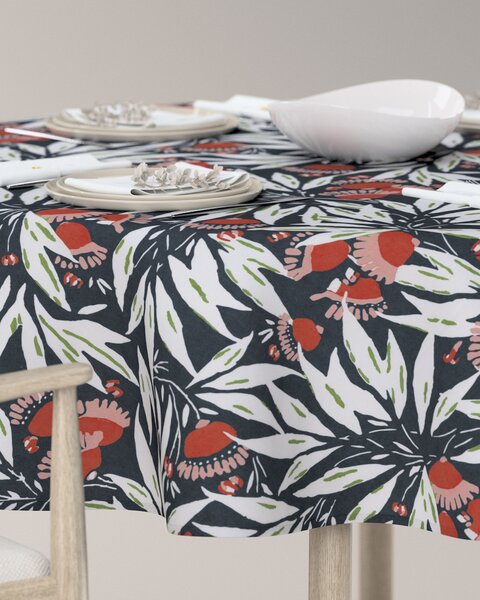 Obrus okrúhly farba produktu viacfarebná látka vzorované