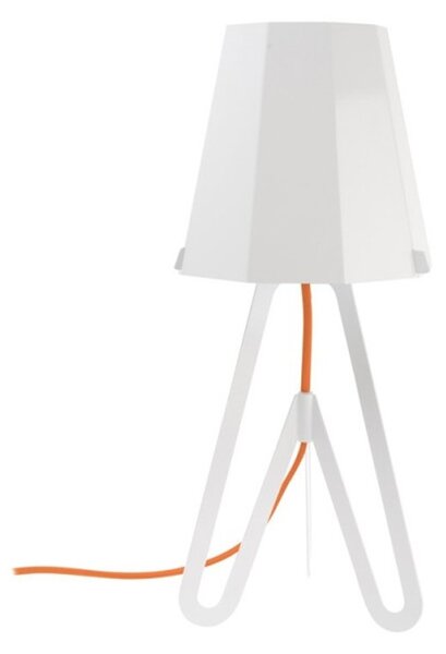 PRESENT TIME Stolná lampa Flow – biela 44 cm, ø 19 cm
