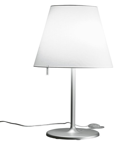 Stolové Lampa Artemide, Melampo, Sivá, Obývacia izba, Tkanina / Textil, Dizajnový