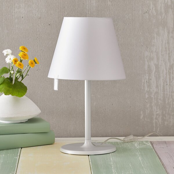 Stolové Lampa Artemide, Melampo notte, Biela, Obývacia izba, Tkanina / Textil, Dizajnový
