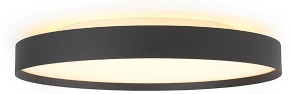 Stropné Lampa Halo Design, stmievateľné, Čierna, Spálňa, Plast