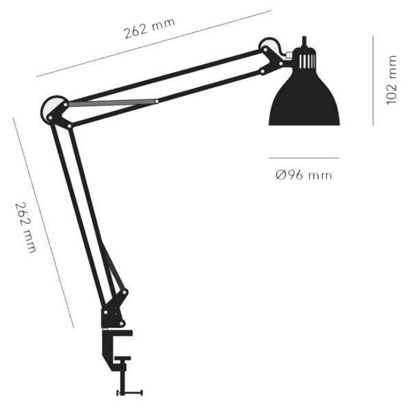 Stolové Lampa NORDIC LIVING, Biela, Pracovňa, Hliník