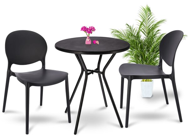 Dekorstudio Kávový stolík COMO čierny - 60 cm